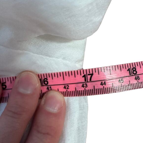 NEW FRAME Ruched Crop Puff Sleeve Blouse Blanc White - Picture 11 of 14